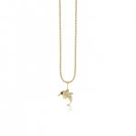 Gold & Diamond Small Dolphin Charm