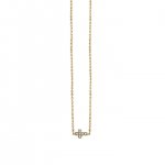 Little Loves Gold & Pave Diamond Tiny Cross Necklace