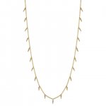 Gold & Diamond Fringe Drop Necklace