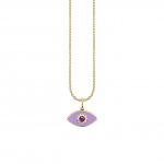 Gold & Enamel Sunburst Evil Eye Charm