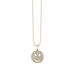 Gold & Diamond Medium Happy Face Charm