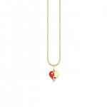 Gold & Enamel Small Yin Yang Heart Charm