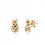 Gold & Diamond Pineapple Stud