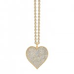 Gold & Diamond Supersize Heart Necklace