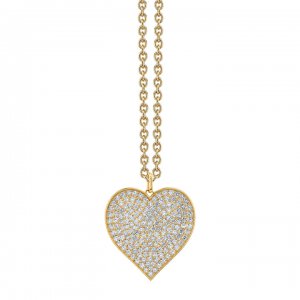 Gold & Diamond Supersize Heart Necklace