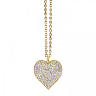 Gold & Diamond Supersize Heart Necklace