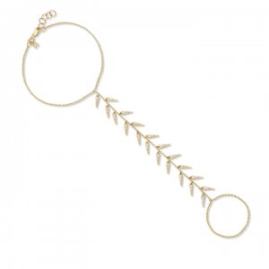 Gold & Diamond Small Fringe Princess Bracelet