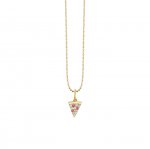 Gold & Diamond Pizza Slice Charm