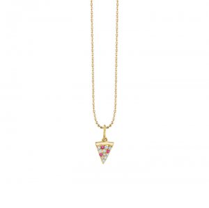 Gold & Diamond Pizza Slice Charm