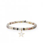 Gold & Enamel Star on Australian Opal