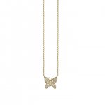 Little Loves Gold & Diamond Mini Butterfly Necklace