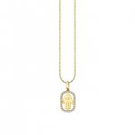 Gold & Diamond Hamsa Open Icon Charm