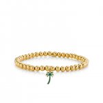 Gold & Enamel Palm Tree on Gold Beads