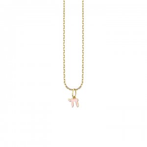 Little Loves Gold & Enamel Mini Chai Charm Necklace