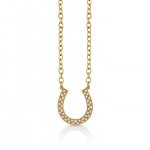 Gold & Diamond Large Horseshoe Necklace