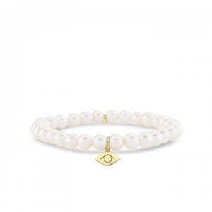 Men's Collection Pure Gold Evil Eye on Pearl