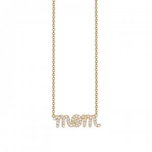 Gold & Diamond Mom Necklace