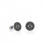 Men's Collection Gold & Diamond Evil Eye Cufflinks