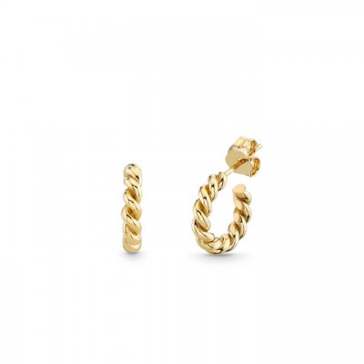 Pure Gold Twisted Rope Hoops