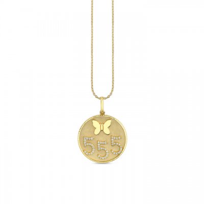 Gold & Diamond 555 Angel Number Charm