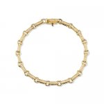 Gold & Diamond Small Rectangle Bracelet