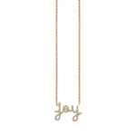 Gold & Diamond Small Joy Script Necklace