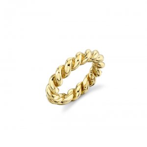 Pure Gold Thick Twisted Rope Ring