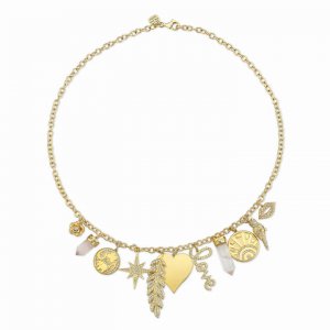 Gold & Diamond Lucky In Love Multi-Charm Necklace