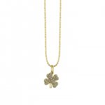 Gold & Diamond Small Clover Charm