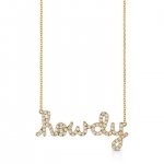 Gold & Diamond Howdy Script Necklace