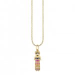 Gold & Multicolor Gemstone Sol Doll Charm