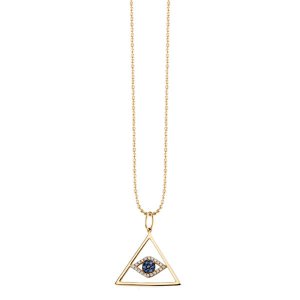 Men's Collection Gold & Diamond Medium Pyramid Evil Eye Charm