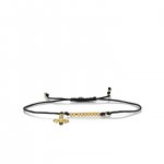 Little Loves Gold & Diamond Tiny Bee Cord Bracelet