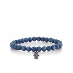 Men's Collection Black Rhodium & Diamond Hamsa on Lapis