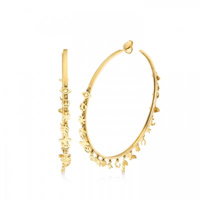 Pure Gold 20th Anniversary Icon Supersize Hoops