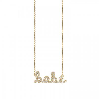 Gold & Diamond Babe Necklace