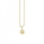 Gold & Diamond Sunburst Charm