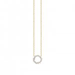 Gold & Diamond Small Cocktail Circle Necklace