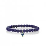 Men's Collection Gold & Diamond Enamel Hamsa on Lapis