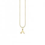 Pure Gold Tiny Initial Necklace