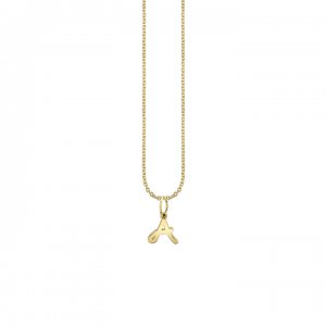 Pure Gold Tiny Initial Necklace