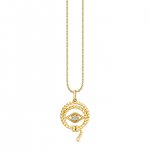 Gold & Diamond Evil Eye Lasso Charm