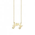 Pure Gold Joy Script Necklace