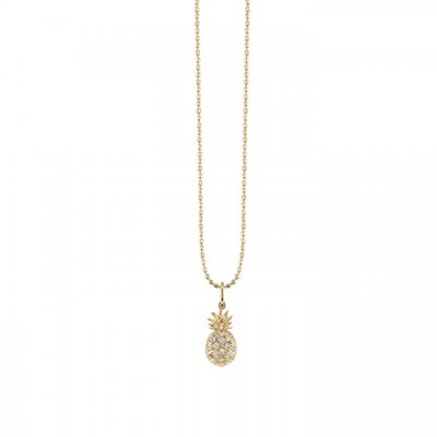 Gold & Diamond Pineapple Charm