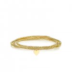 Pure Gold Tiny Heart on Gold Beads