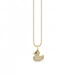 Gold & Diamond Rubber Duck Charm