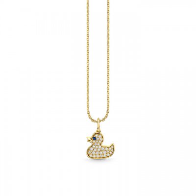 Gold & Diamond Rubber Duck Charm