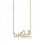 Gold & Diamond Wild Script Necklace