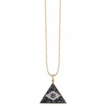 Men's Collection Gold & Diamond Pyramid Mosaic Evil Eye Charm