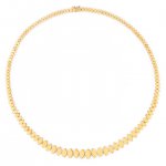 Pure Gold Graduated Marquise Eye Eternity Necklace